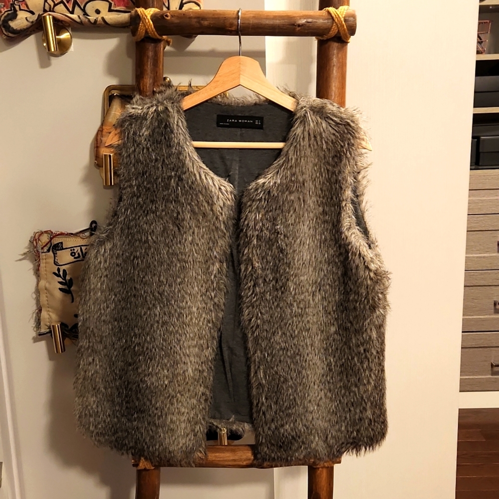 Zara Faux Fur Vest